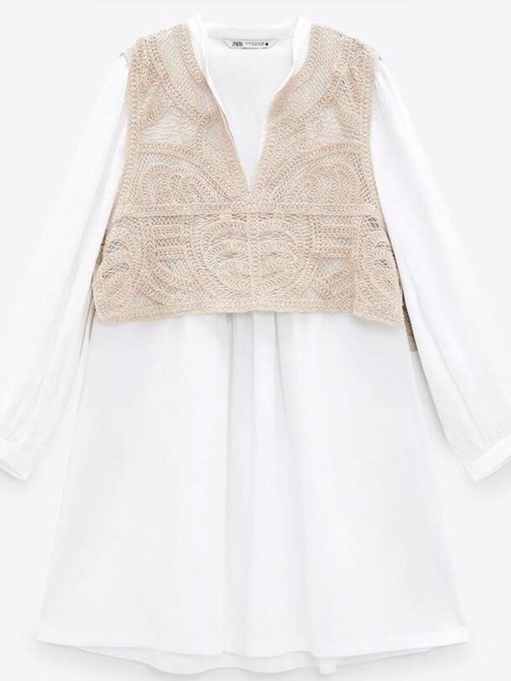 Zara Dress with Crochet Vest - Picture 2 of 7